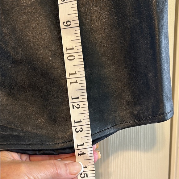 Black Leather Women's Shorts - Picture 6 of 7